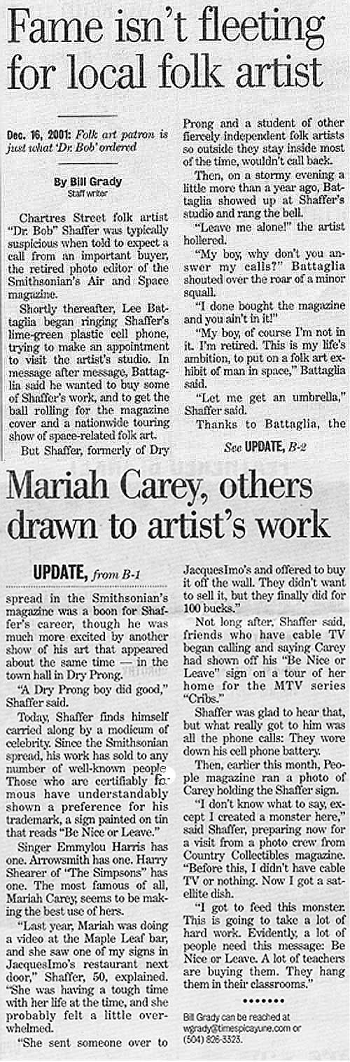 Bill Grady - Times Picayune Jan 29, 2003